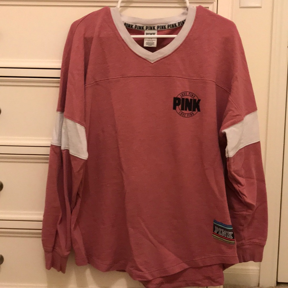 VS Pink V-Neck Sweatshirt